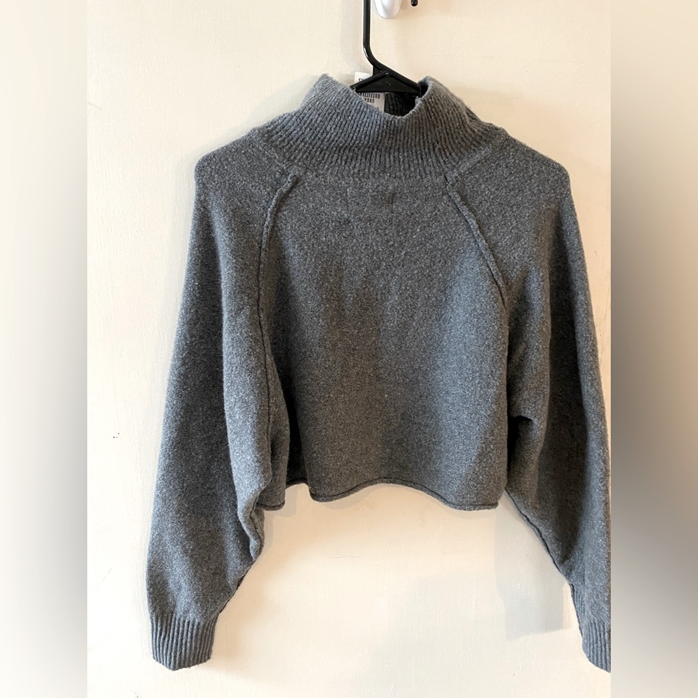 Super soft! Brand new, with tags. Fleece, mock neck, cropped sweater.